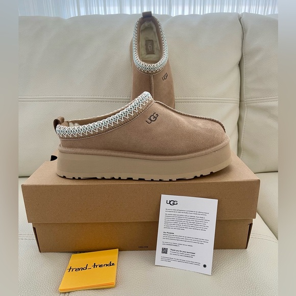 Last 1 | NEW UGG Tazz platform slipper Sand Womens 8 1122553 Clog Mules Shoes - Picture 7 of 11